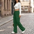 thumbnail image 4 of VV AVEORS Cargo Sweatpants For Women Baggy Drawstring Waist Hiking Pants Lightweight Y2k Athletic Joggers With Pockets Dark Green S, 4 of 7