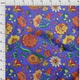 thumbnail image 4 of oneOone Polyester Spandex Blue Fabric Asian Chinese Flower Craft Projects Decor Fabric Printed By The Yard 56 Inch Wide, 4 of 4