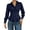 Navy, variant on Womens Blouses Casual Fashion Button Down Collared Long Sleeve Fitted Peplum Tops Elegant Ruffle Pleated Slim Work Dressy Shirt Black XXL