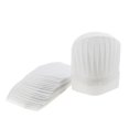 thumbnail image 2 of kurtrusly 20x Chef Hat Cook Cap Baker Food Serving White Round 9 Inch 1Set, 2 of 2