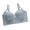 Gray, variant on SnZhen Lightweight Bras for Women Women's Non Steel Ring Style Printed Gathered Middle Button Breathable Underwear Daily Bra