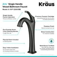 thumbnail image 5 of KRAUS Elavo 15-inch Square White Porcelain Ceramic Bathroom Vessel Sink and Arlo Faucet Combo Set with Pop-Up Drain, Oil Rubbed Bronze Finish, 5 of 7