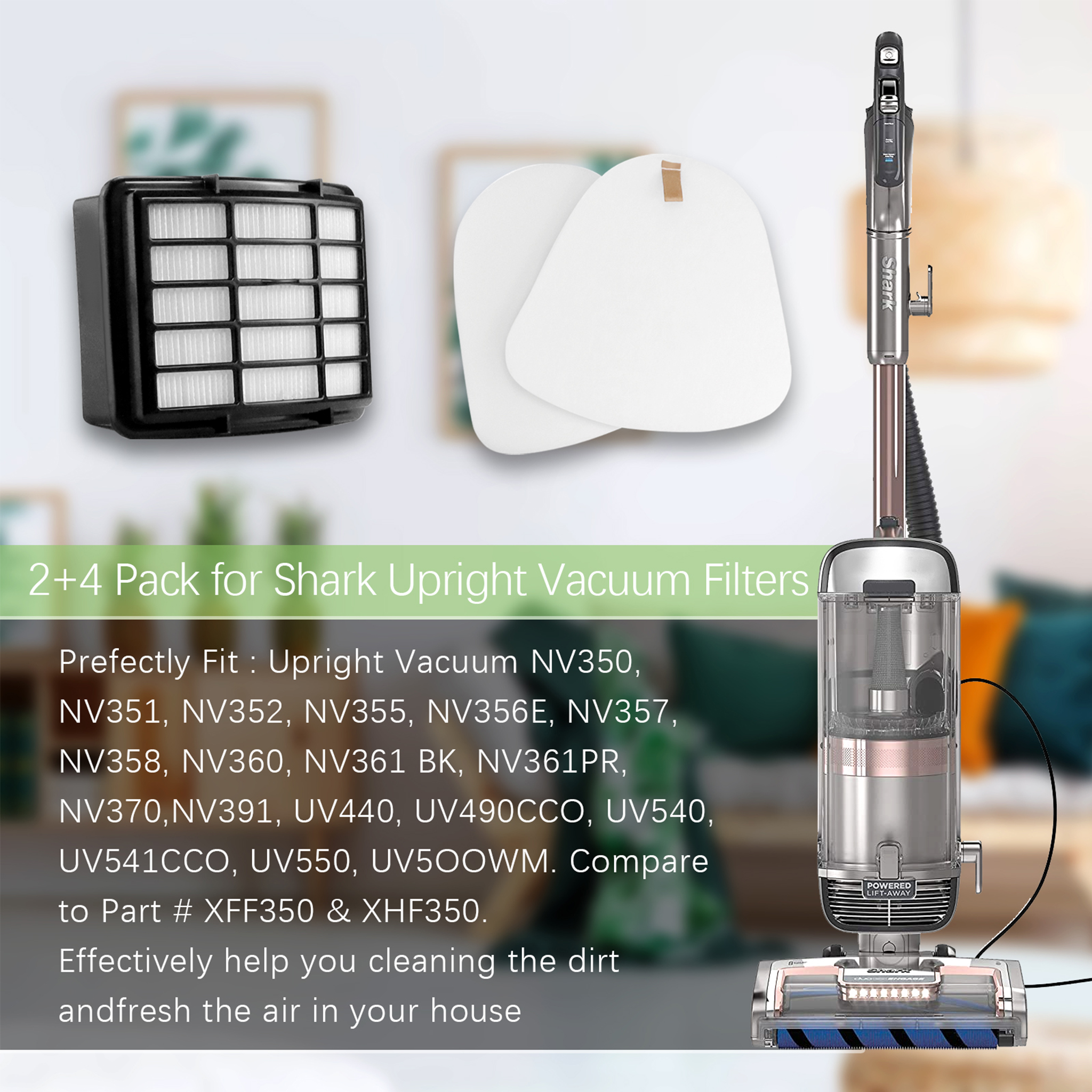 Set Filtri Aspirapolvere Compatibile Con AQUARIO 919: Filtro HEPA + 2 Filtri Schiuma + 2 Microfiltri