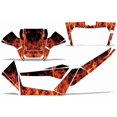thumbnail image 4 of Wholesale Decals UTV Graphics kit Sticker Decal Compatible with Arctic Cat Wildcat 1000 2012-2014 - Flames Orange, 4 of 4