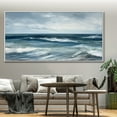 thumbnail image 4 of White Waves Texture Painting Sea Abstract Oil Painting Large Beach Landscape Painting Ocean Canvas Painting Living Room Wall Decor,Unstretched,Frameless,(51*102cm)20*40Inches, 4 of 5
