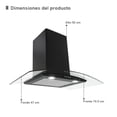 thumbnail image 4 of Combo SASSARI SUPRA Parrilla Piacere Glass 76 y Campana Cc-76-Black C7-34-CC, 4 of 7