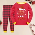 thumbnail image 2 of eczipvz Girls&Boys Christmas Pajamas Toddler Boy Kids Holiday Pajamas Set Santa PJS Winter Sleepwear Children Clothes 5-6 Years, 2 of 5