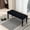 Black, variant on Bedroom Bench Heng Ming Upholstered Tufted Bench Ottoman , Velvet Dining Bench Bedroom Bench Footrest Stool Accent Bench for Entryway Dining Room Living Room, Black,Bedroom Stool