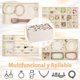thumbnail image 3 of Bandeja de Joyería de Terciopelo, Joyero Organizador Apilable, Organizador de Cajones con Compartimentos, Joyero para Mujer, para Collares, Anillos, Pulseras, Pendientes, 3 of 4