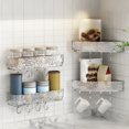 thumbnail image 1 of Estante De Almacenamiento De Plástico Estante de ducha de plástico transparente con 4 ganchos,cesta de almacenamiento para baño sin necesidad de taladrar,ideal para cocinas y hoteles (1 pieza). Rkxzt, 1 of 8