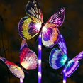 thumbnail image 2 of Luz LED multicolor para jardín de 3 uds., luz de célula solar, luz decorativa de mariposa de fibra óptica, utilizada para decoración de jardín, 2 of 5