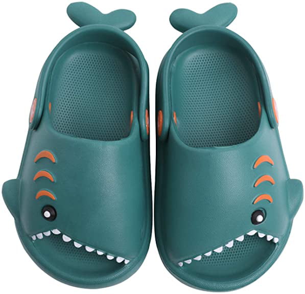 Kids Shark Garden Clogs Shoes Cute Lightweight Cartoon Slides Lightweight Sandals Clogs Children Slip on Water Pool Beach Slipper 