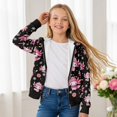 thumbnail image 4 of Psesaysky Girls Graphic Zip Up Hoodies Sweatshirt with Pockets Kids Hooded Coat Casual Outerwear Pink Axolotl Christmas Print 8-10 Years, 4 of 7