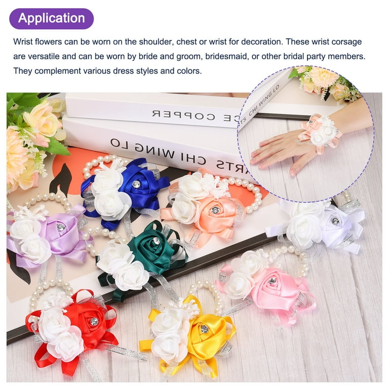 Uxcell Pack of 6 Wrist Corsage Artificial Flower Bracelets Rose Wrist Bride Groom Decorative Wedding Prom Dark Green - Walmart.com Uxcell Pack of 6 Wrist Corsage Artificial Flower Bracelets Rose Wrist Bride Groom Decorative Wedding Prom Dark Green - Walmart.com
