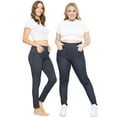 thumbnail image 2 of Stretch Is Comfort Women's High Waist Cotton Stretch Pencil Pants Front Pockets |Adult Xsmall - 3x, 2 of 7