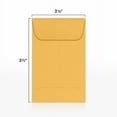 thumbnail image 2 of LUXPaper #1 Coin Envelopes w/ Moistenable Glue, Brown Kraft, 2 1/4in x 3 1/2in, 24lb, 500/Pack, 2 of 4