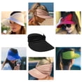 thumbnail image 5 of Sombrero para el sol para mujer, gorra con visera de playa con ala ancha para deportes, playa, golf, senderismo, gorra superior vacía para deportes al aire libre, 5 of 5