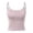 Pink, variant on Women's Casual Round Neck Sleeveless Stretch Summer Tank Top Comfortable Daily Wear Blouse Tee With Jeans