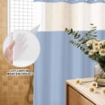 thumbnail image 2 of No Hook Shower Curtain, Pure Light Blue Shower Curtains for Bathroom with See Through Top Window, Simple Solid Color Waterproof & Washable Bath Curtain Extra Long 72"x84", 2 of 8