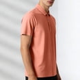 thumbnail image 7 of Summer T Shirts for Men Plus Size Big & Tall Casual Loose Solid Color Button-up V-Neck Turndown Collar Short Sleeve Tops Lougnewear for Mens M-5XL under $7, 7 of 7