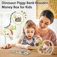 thumbnail image 3 of Wooden Piggy Bank,Cute Money Bank for Boys and Girls, Wooden Saving Money Jar Present for Birthday & Decor, 3 of 10