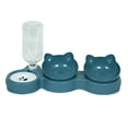 thumbnail image 2 of Juego de Cuencos para Gatos Salvador 3 en 1 con Botella de Agua Automática Azul claro, 2 of 6