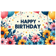 thumbnail image 3 of Birthday Party Backdrop Banner for Celebration Festive Background Decorations Colorful Happy Birthday Supplies Photography Props Event Decor, 3 of 4
