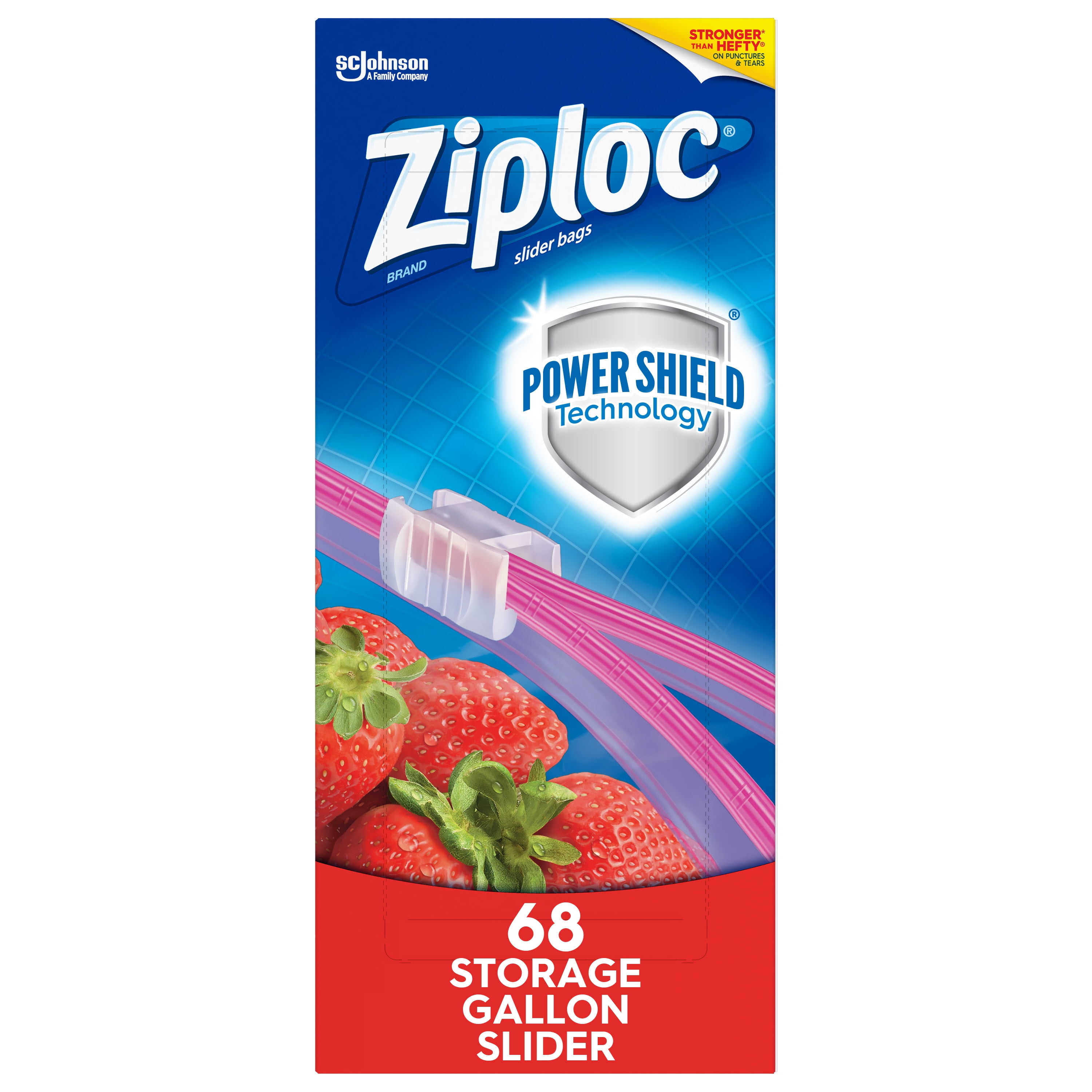 Ziploc Slider Storage Bags with New Power Shield 32 Count Pack of 3 
