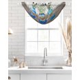 thumbnail image 4 of Waterfall Valances for Windows, Eucalyptus Leaves Kitchen Sheer Valance Curtains, Home Summer Botanical Vintage Rod Pocket Elegant Swag Valances for Living Room Bedroom, 47.2"x38.5", 3 Panel, 4 of 8