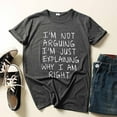 thumbnail image 2 of LYXSSBYX Womens Plus Size Shirts Summer Women's Casual T-Shirt Funny Letter Printed Short Sleeve O-Neck Tees Top, 2 of 3
