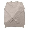 thumbnail image 3 of Tianiyouqing Women's 100% Pure Merino Wool Long Sleeve V-Neck Sweater - Soft, Warm, and Stylish Winter Knit Pullover Camel XL, 3 of 4