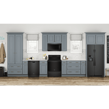 Whirlpool - 21.4 Cu. Ft. Side-by-Side Refrigerator - Black