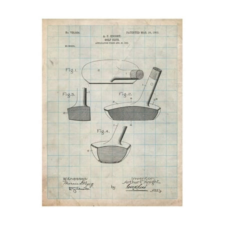 Golf Club Putter Patent Print Wall Art By Cole