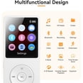 thumbnail image 2 of MP3 Player with Bluetooth and 32GB TF Card,HiFi Music Player with Built-in Speaker,Earphones, Multifunctional MP3 Players with FM/Recording/E-Book/Video, Supports up to 128GB for Kids,Running,Walking, 2 of 8