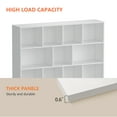 thumbnail image 6 of 11-Cube Organizer Bookcase Shelf with Legs,Display Shelf,3-Tier Cubical Storage Shelves,White, 6 of 9