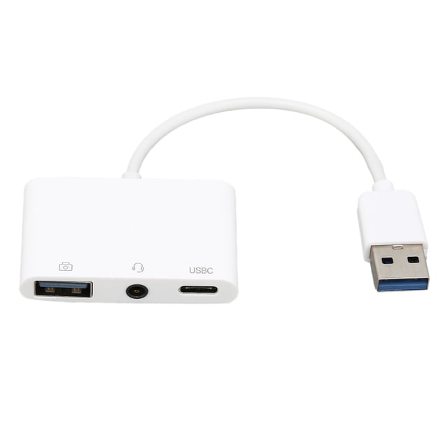 USB3.0 To 3.5 Mm Adapter, Plug And Play Convenient Use Upgrade Experience 3 In 1 Adapter For Various Intelligent Devices