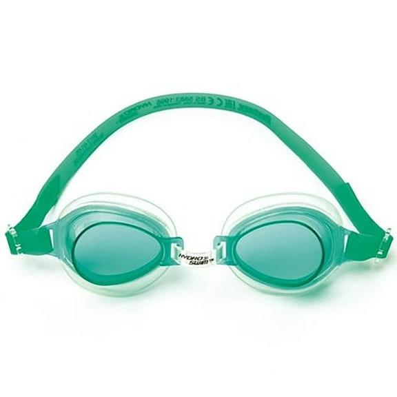 Bestway: Hydro-Swim Lil' Lightning Swimmer Goggles - Green - Tinted UV Protection Lenses, Adjustable, Swimming Gear, Underwater Play Accessory, Kid 7 