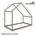 thumbnail image 4 of House Bed Twin Size, Twin House Floor Bed Montessori Bed/Twin Floor Bed Frame, Need Box Spring(Gray), 4 of 9