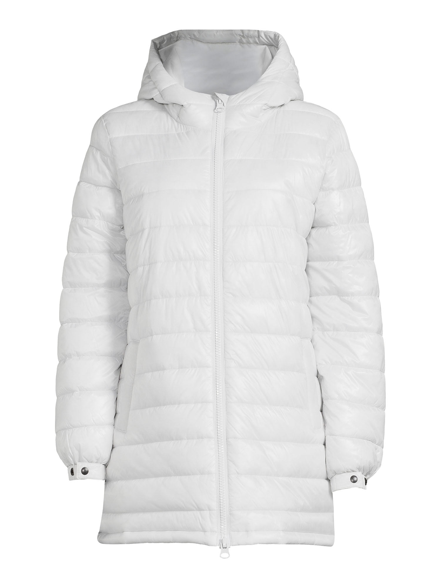 Swiss Tech Women's Hooded Mid Length Puffer Jacket, Sizes XS-3X
