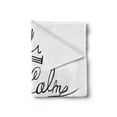thumbnail image 2 of Keep Calm Soft Flannel Fleece Throw Blanket, Be a Princess Romantic Words with Hand Letters Save the Date Print, Cozy Plush for Indoor and Outdoor Use, 50" x 60", Black White, by Ambesonne, 2 of 5