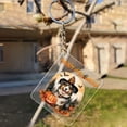 thumbnail image 3 of Happy Halloween Australian Shepherd Witches Hat Pumpkin Carving Acrylic Keychain Aussie Dog Lover Gifts Collar Charm Tag Keyring - 02019, 3 of 5