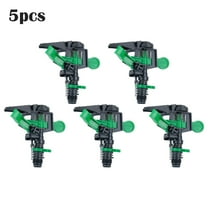 5 Pcs ABS Impact Sprinkler Head Adjustable 0-360 Degree 34Ft-60Ft Spray Distance
