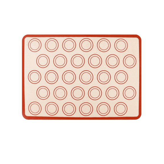 Silicone Baking Mat, 2 PCS Silicone Mats for Baking, Non-Stick Silicone Cookie Sheet Liners for Macaron/Cookie/Bread/Pastry, 16.53" x 11.61" Orange