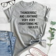 thumbnail image 2 of Thunderbolt And Lightning Very Very Frightening Me - Galileo Shirt, Unisex Women's Men's Shirt Rock Lyric T, Heather Gray, Medium, 2 of 6