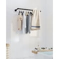 thumbnail image 2 of SONGMICS Perchero de Pared para Ropa, Perchero de Barra para Colgar Ropa Industrial, Juego de 2, Ahorro de Espacio, 92 x 30 x 7,5 cm, Fácil Montaje, para Espacios Reducidos, Negro, 2 of 5