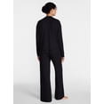 thumbnail image 4 of Joyspun Women's Cozy Lounge Collection Hacci Henley Top and Pants, 2-Piece Pajama Set, Sizes XS-3X, 4 of 5