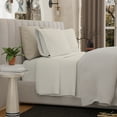 thumbnail image 4 of Aireolux 500 Thread Count TENCEL Lyocell Bedsheet Set – 4-Piece, Ultra-Soft & Silky, Temperature-Regulating-Full Ivory, 4 of 9