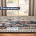 thumbnail image 6 of BELLEZE Boho Washable Rug, 8'x10' Area Rug Non Slip Indoor Door Mat for Kitchen, Entrance, Living Room, Bedroom, Front Door, Vintage Bedside Rug Thin Soft Rug, Low Pile, Easy Clean - Olive, 6 of 7