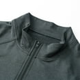 thumbnail image 4 of zbxnLI Mens Quarter Zip Workout Tops Quick Dry Long Sleeve Shirts Gym Athletic Running Tee Shirts, 4 of 9