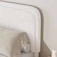thumbnail image 5 of 4 EVER WINNER Twin Size Bed Frame, Boucle Upholstered Bed Frame with Headboard, No Box Spring Required, Easy Assembly, White, 5 of 7